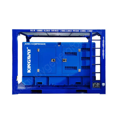 185CFM 6.9Bar Explosiebestendige ATEX Zone 2 Dieselmotor Sullair Air Compressor met DNV2.7-1 Lift Frame