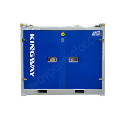 100 kVA explosiebestendige scheepsgenerator met motor, ATEX Zone 2 & DNV 2.7-1 conform
