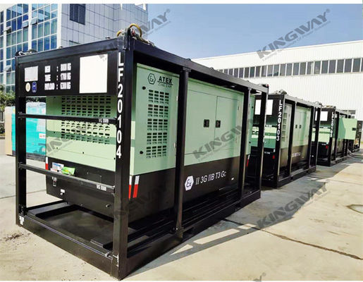 ATEX Zone 2 luchtcompressor met explosiebestendige dieselmotor Ex-proof luchtcompressor