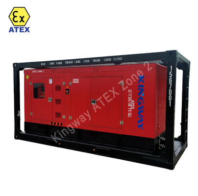 Atex Zone 2 Explosiebestendige 60kva 1250KVA rig veilige dieselegenerator met voor olie en gas velden met DNV2.7-1 hefframe