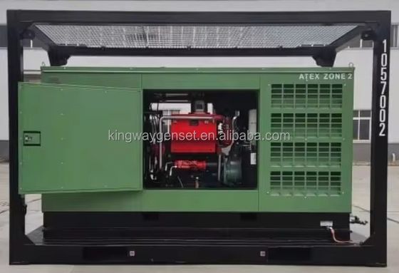 3fase DNVGL 2.7-1 skid frame ATEX-certificering 260 CFM 425CFM onshore offshore platform explosiebestendige luchtcompressor