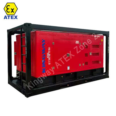 ATEX, 375CFM Zone 2 Explosiebestendige dieselmotorluchtcompressor met DNV GL ST E271 gecertificeerd hefframe
