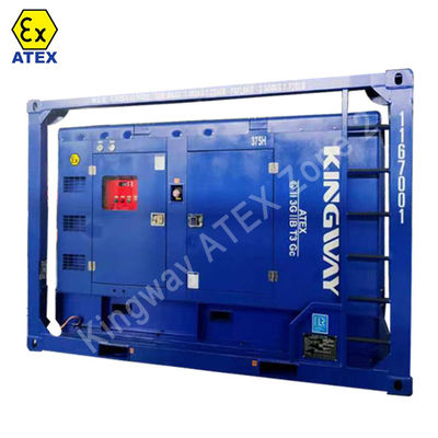 Canopy Silent ATEX-certificering 3fase 500kw 625kva zone2 explosiebestendige dieselgenerator set DNVGL 2.7-1 skid frame platform