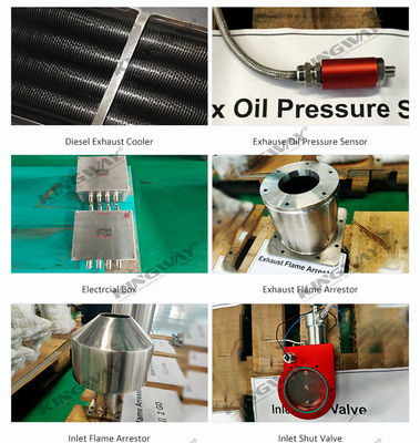 ZONE 2 Dieselmotor ATEX-gecertificeerde generator, waterpomp en luchtcompressor met DNV 2.7-1 hefframe