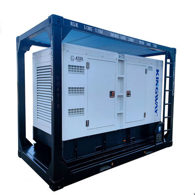 ATEX-certificering 3fase 200kw 250kva zone2 explosiebestendige dieselgenerator set DNVGL 2.7-1 skid frame platform service motor
