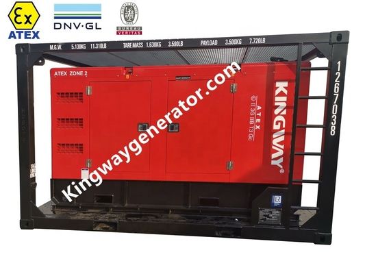 ATEX-certificering3fase DNVGL 2.7-1 skid frame 120kw 150kva onshore offshore platform zone 2 generator