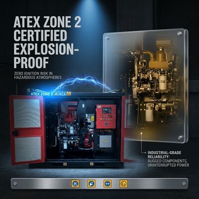 Containerized ATEX Zone 2 Ex-Proof Diesel Engine Air Compressor with DNV Frame