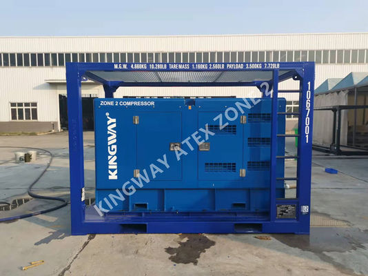 ATEX Zone 2 375CFM Sullair Explosieveilige Diesel Air Compressor Kingway DNV Frame