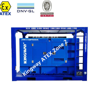 ATEX Zone 2 375CFM Sullair Explosieveilige Diesel Air Compressor Kingway DNV Frame