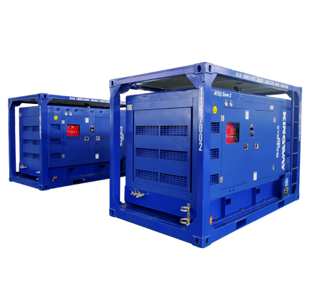450CFM 150Psi Kingway ATEX Zone 2 T3 Explosiebestendige Sullair Dieselmotor Luchtcompressor DNV Frame