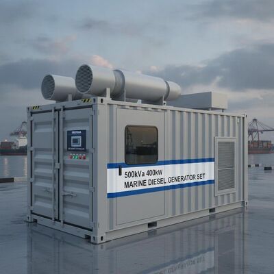 500kVA 400kW Containerized Geluiddichte Maritieme Dieselgenerator met Deepsea ATS Smart Controller